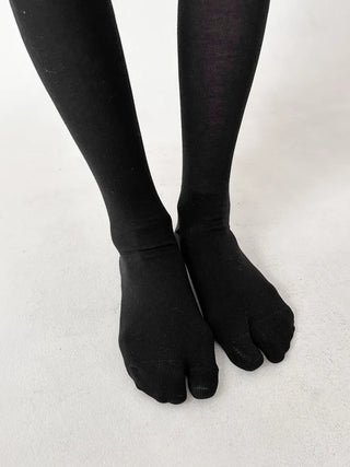 Rolling Basic Cotton Knee Socks Tabi Flip-flop Toe Socks