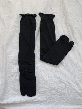 Rolling Basic Cotton Knee Socks Tabi Flip-flop Toe Socks