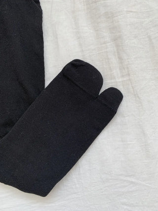 Rolling Basic Cotton Knee Socks Tabi Flip-flop Toe Socks