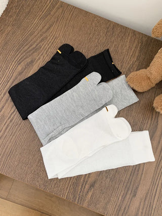 See-through Tabi Colored Toes Long Knee Socks Flip-flops Summer Socks