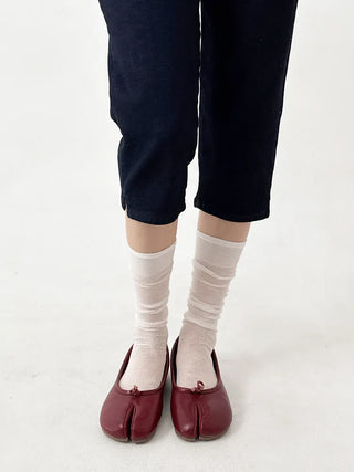 See-through Tabi Colored Toes Long Knee Socks Flip-flops Summer Socks