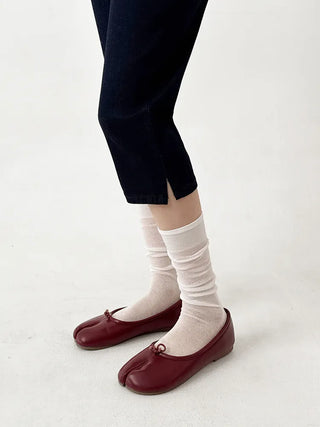 See-through Tabi Colored Toes Long Knee Socks Flip-flops Summer Socks
