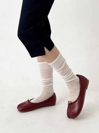 See-through Tabi Colored Toes Long Knee Socks Flip-flops Summer Socks