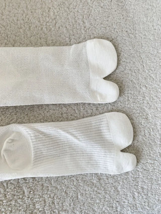 See-through Tabi Colored Toes Long Knee Socks Flip-flops Summer Socks