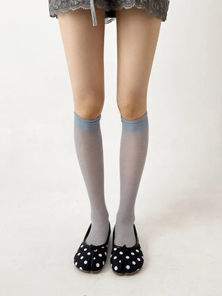 See-through Tabi Colored Toes Long Knee Socks Flip-flops Summer Socks