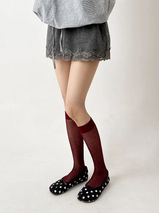 See-through Tabi Colored Toes Long Knee Socks Flip-flops Summer Socks