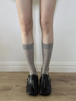 See-through Tabi Colored Toes Long Knee Socks Flip-flops Summer Socks