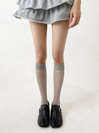 See-through Tabi Colored Toes Long Knee Socks Flip-flops Summer Socks