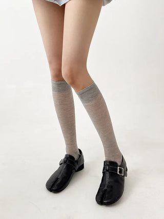 See-through Tabi Colored Toes Long Knee Socks Flip-flops Summer Socks