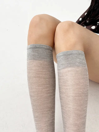 See-through Tabi Colored Toes Long Knee Socks Flip-flops Summer Socks