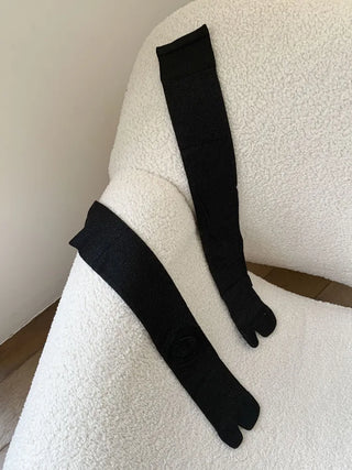See-through Tabi Colored Toes Long Knee Socks Flip-flops Summer Socks