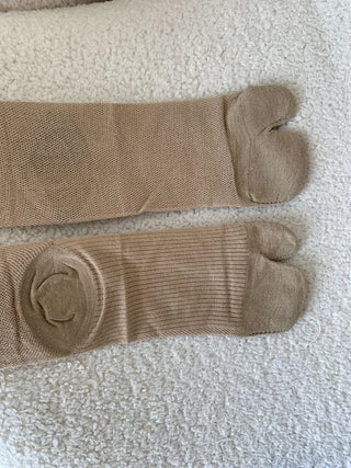 See-through Tabi Colored Toes Long Knee Socks Flip-flops Summer Socks