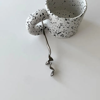 Winding Metal Silver Hair Updo Pin