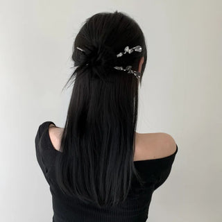 Winding Metal Silver Hair Updo Pin