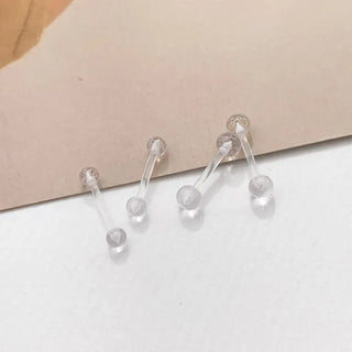 Hypoallergenic, Hypoallergenic Transparent Silicone Piercing