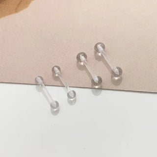 Hypoallergenic, Hypoallergenic Transparent Silicone Piercing