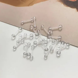 Hypoallergenic, Hypoallergenic Transparent Silicone Piercing
