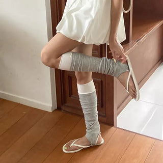 Summer See-through Layered Pattern Long Thin Socks Leg Warmers Collection