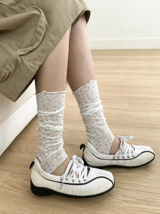 Summer See-through Layered Pattern Long Thin Socks Leg Warmers Collection