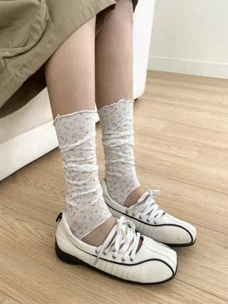 Summer See-through Layered Pattern Long Thin Socks Leg Warmers Collection