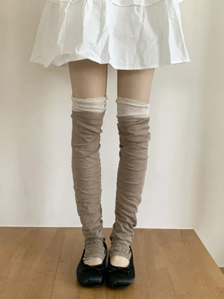 Summer See-through Layered Pattern Long Thin Socks Leg Warmers Collection