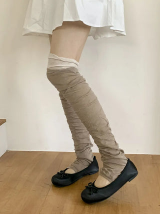 Summer See-through Layered Pattern Long Thin Socks Leg Warmers Collection