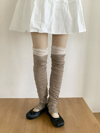 Summer See-through Layered Pattern Long Thin Socks Leg Warmers Collection