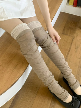 Summer See-through Layered Pattern Long Thin Socks Leg Warmers Collection
