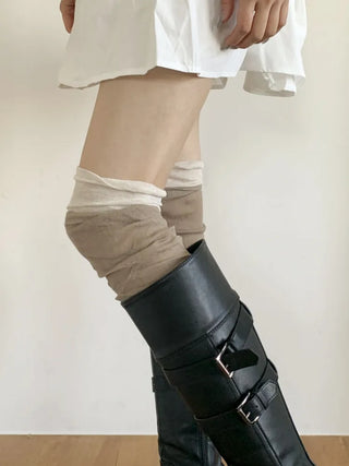 Summer See-through Layered Pattern Long Thin Socks Leg Warmers Collection