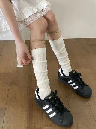 Summer See-through Layered Pattern Long Thin Socks Leg Warmers Collection