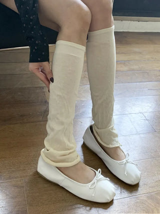 Summer See-through Layered Pattern Long Thin Socks Leg Warmers Collection