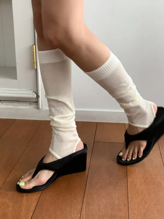 Summer See-through Layered Pattern Long Thin Socks Leg Warmers Collection