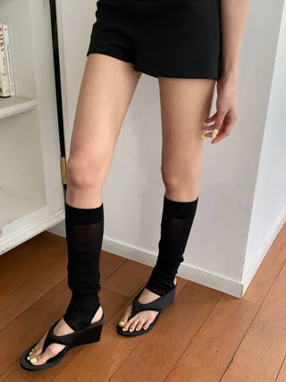 Summer See-through Layered Pattern Long Thin Socks Leg Warmers Collection