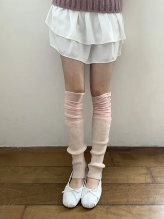 Summer See-through Layered Pattern Long Thin Socks Leg Warmers Collection