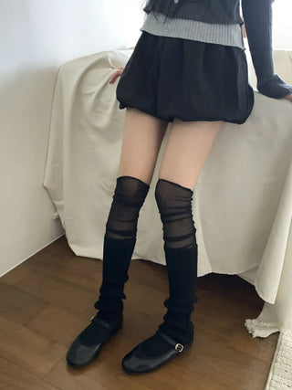 Summer See-through Layered Pattern Long Thin Socks Leg Warmers Collection