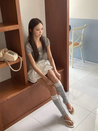 Summer See-through Layered Pattern Long Thin Socks Leg Warmers Collection