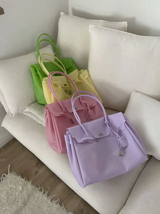 Jelly Pastel Sheer See-through Shoulder Bag, Tote Bag, Handbag,