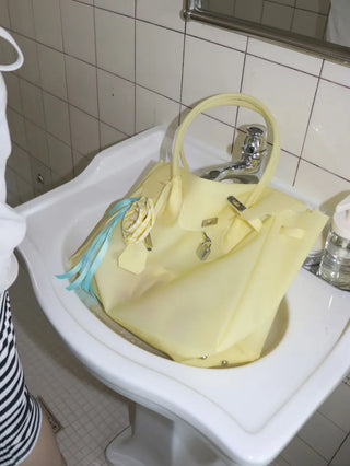 Jelly Pastel Sheer See-through Shoulder Bag, Tote Bag, Handbag,