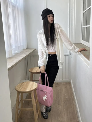Jelly Pastel Sheer See-through Shoulder Bag, Tote Bag, Handbag,