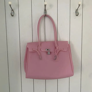 Jelly Pastel Sheer See-through Shoulder Bag, Tote Bag, Handbag,