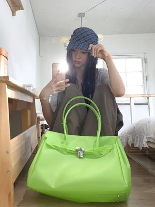 Jelly Pastel Sheer See-through Shoulder Bag, Tote Bag, Handbag,