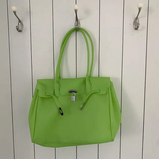 Jelly Pastel Sheer See-through Shoulder Bag, Tote Bag, Handbag,