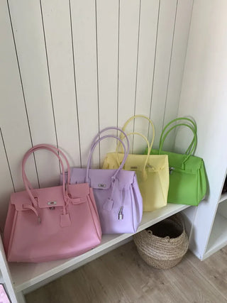 Jelly Pastel Sheer See-through Shoulder Bag, Tote Bag, Handbag,