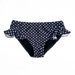 Dot and Frill Halter Top Sleeveless Bikini Two-Piece Set Swimwear