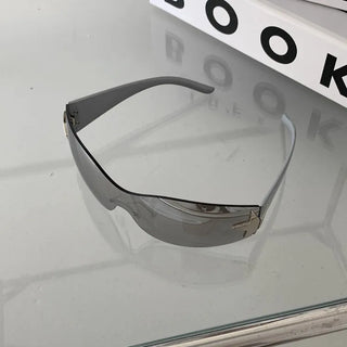 Star Mirror Flat Y2K Festival Humbuk Show Waterbomb Goggles Sunglasses