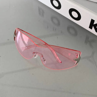 Star Mirror Flat Y2K Festival Humbuk Show Waterbomb Goggles Sunglasses