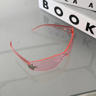 Star Mirror Flat Y2K Festival Humbuk Show Waterbomb Goggles Sunglasses
