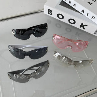 Star Mirror Flat Y2K Festival Humbuk Show Waterbomb Goggles Sunglasses