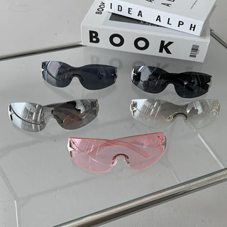 Star Mirror Flat Y2K Festival Humbuk Show Waterbomb Goggles Sunglasses