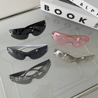 Star Mirror Flat Y2K Festival Humbuk Show Waterbomb Goggles Sunglasses